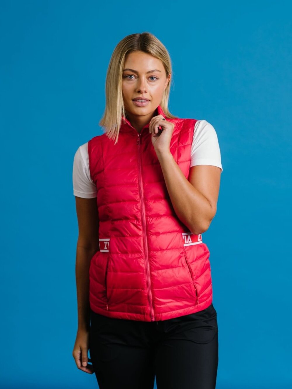 Red Alpine Down Vest